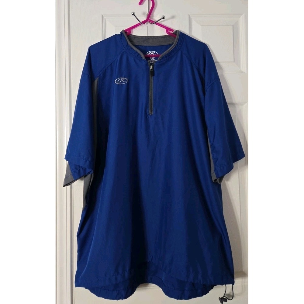 Rawlings Adult Launch Cage Jacket Blue Men's Size XL Baseball Batting